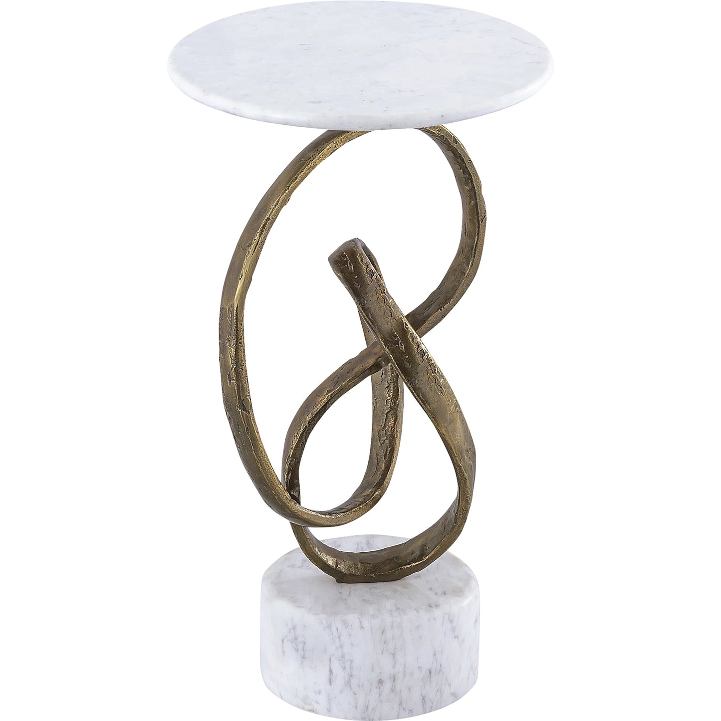 001 SI-2257287 | Primary Silo | Ruban Accent Table by Currey and Company in antique brass, natural. Made from cast aluminum, marble in a modern style.