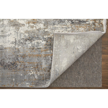 Cadiz Rug - 3887F by Feizy in ivory, gray, gold. Made from viscose, acrylic in a unique style.