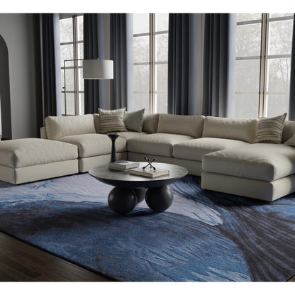 Kawai Rug - KAW8983F by Feizy in blue, black, gray. Made from wool, viscose in a unique style.