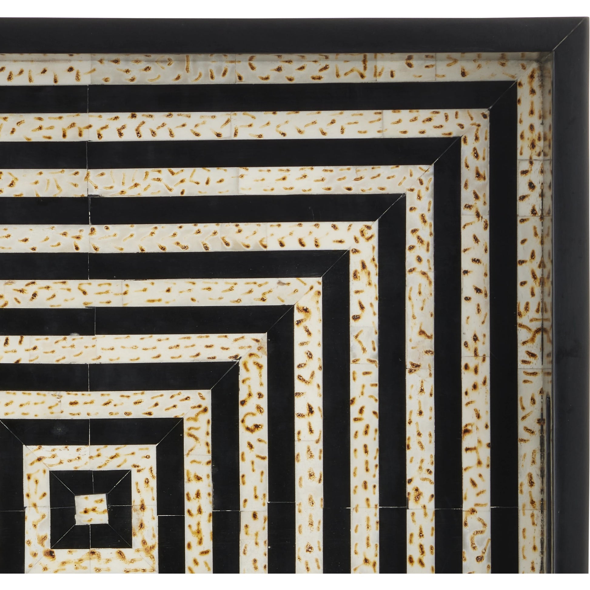 Taurus Tray Set by Currey and Company in black, white. Made from bone, composite, engineered hardwood in a modern style.