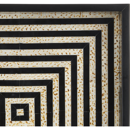 Taurus Tray Set by Currey and Company in black, white. Made from bone, composite, engineered hardwood in a modern style.