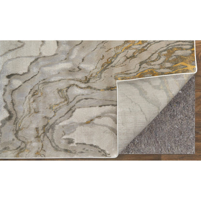 Brixton Rug - 3602F by Feizy in gold, ivory, gray. Made from polypropylene, polyester in a unique style.