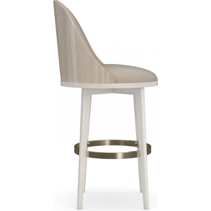 Another Round Bar Stool by Caracole. Made from birch in a transitional style.