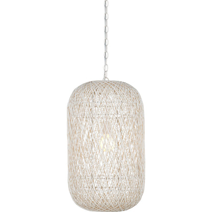 Cocoon Pendant by Currey and Company in cream, vanilla. Made from unique in a modern style.