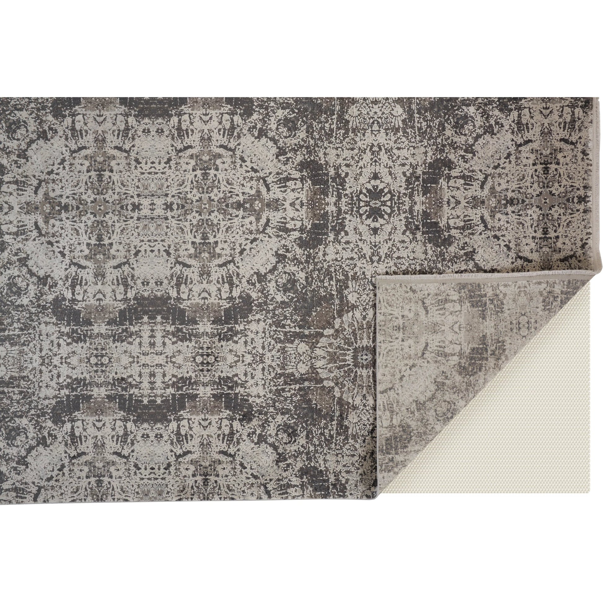 Cadiz Rug - 3989F by Feizy in gray, ivory, taupe. Made from viscose, acrylic in a unique style.