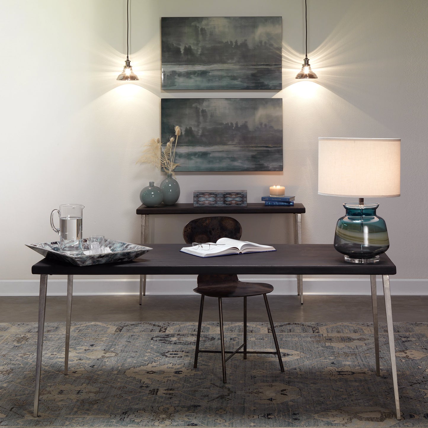 010 SR-867113 | Lifestyle | Cloudscape Wall Art by Jamie Young. Made from mdf in a coastal style.