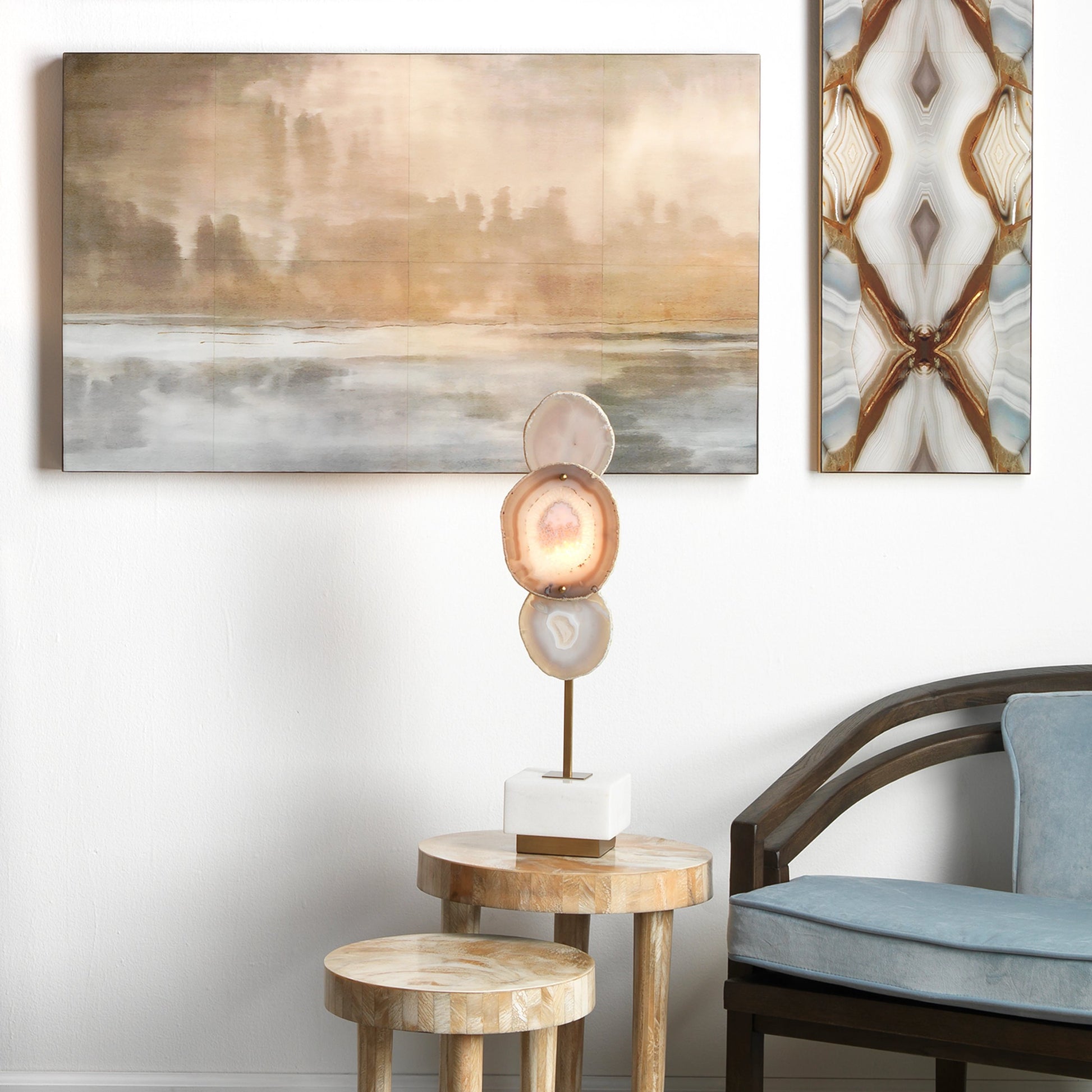 Cloudscape Wall Art by Jamie Young. Made from mdf in a coastal style.