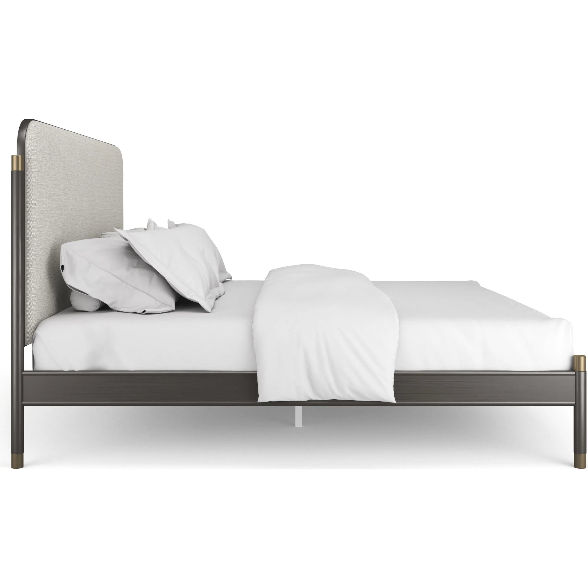 Campaign Bed by Caracole in bronze, champagne gold. Made from unique in a modern style.