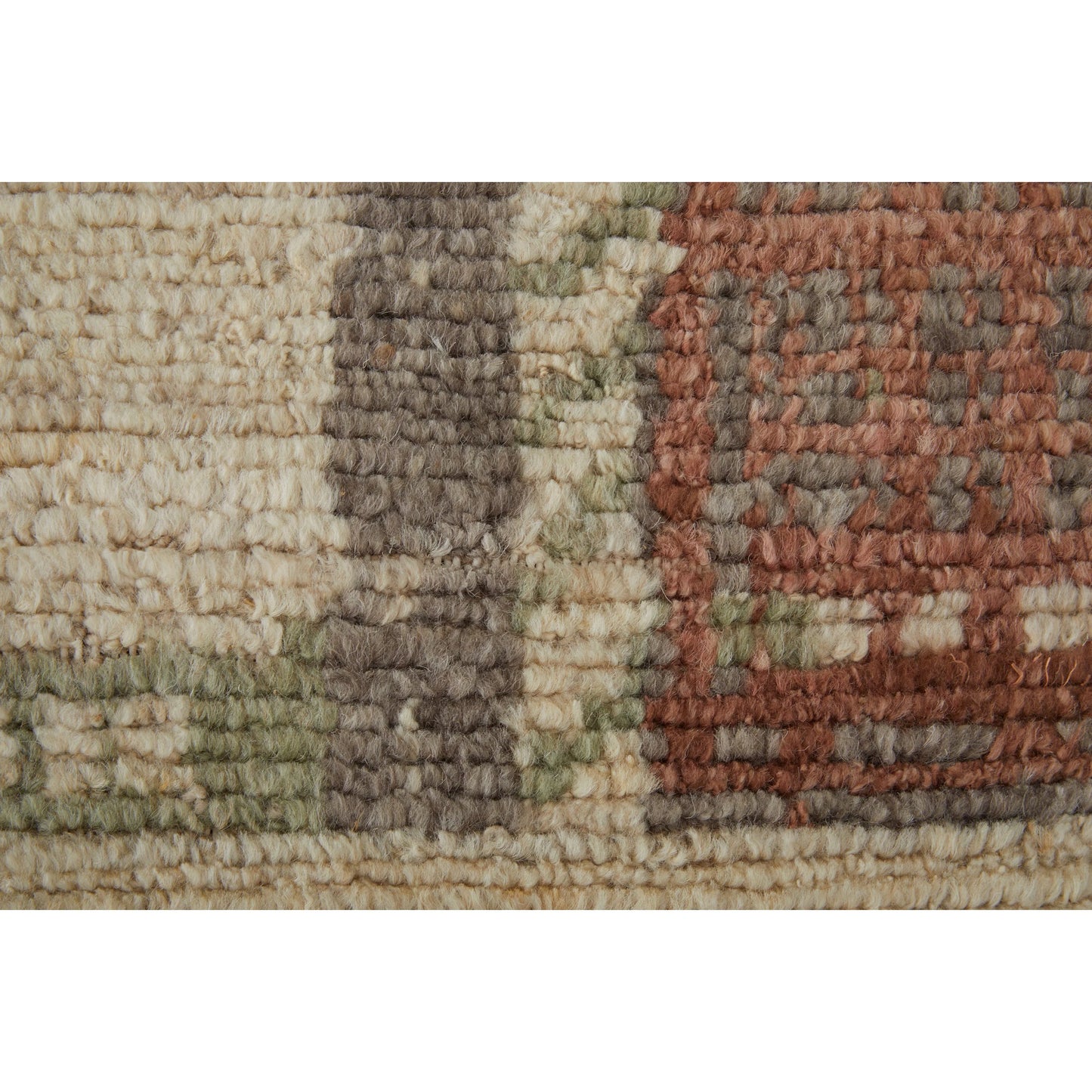006 SI-2238407,SI-2238408,SI-2238409,SI-2238410,SI-2238411 | Closeup | Kasbah Rug - KAS69G2F by Feizy in tan, red, green. Made from wool in a unique style.