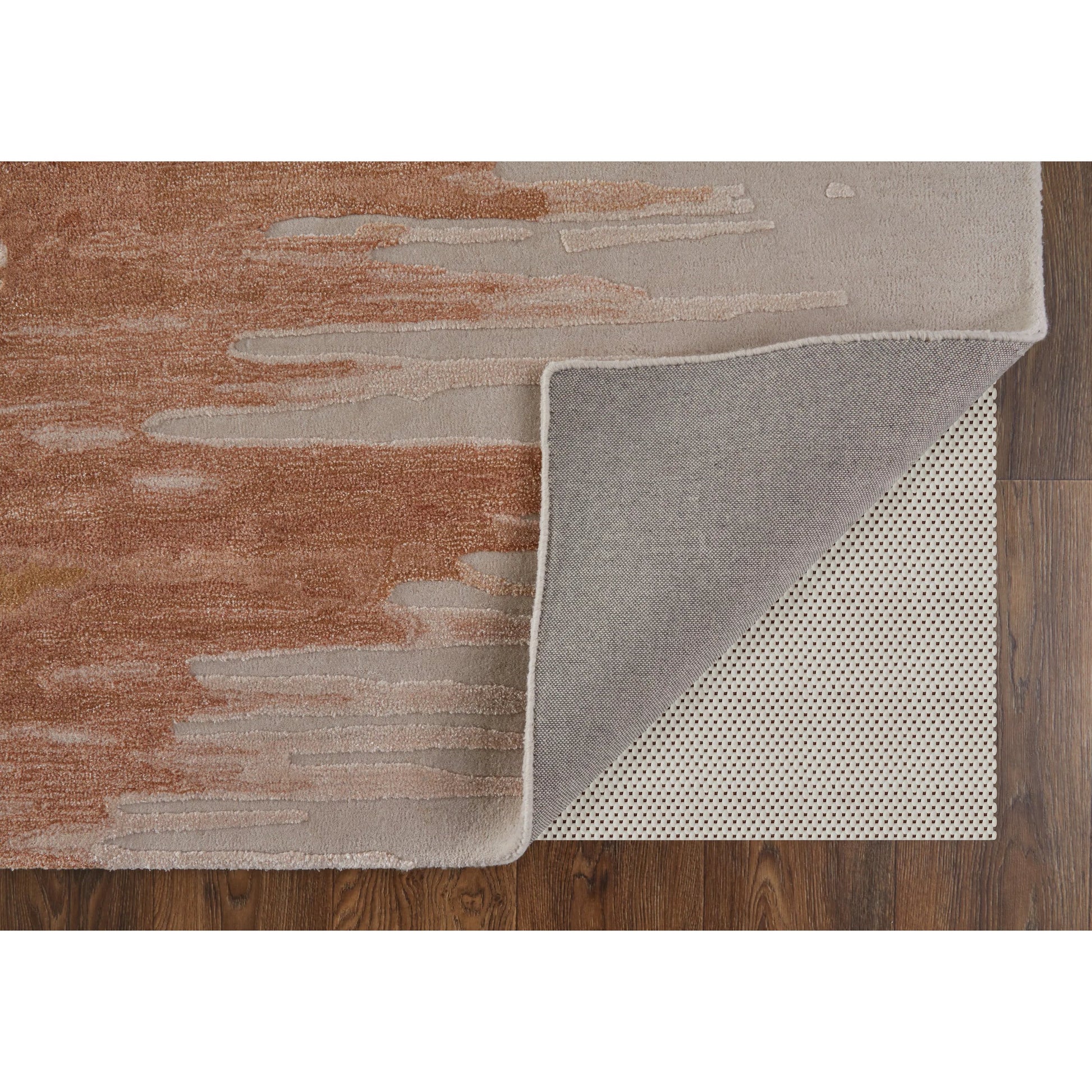 Anya Transitional Rug - 8883F by Feizy in red, brown, orange. Made from wool, viscose in a unique style.
