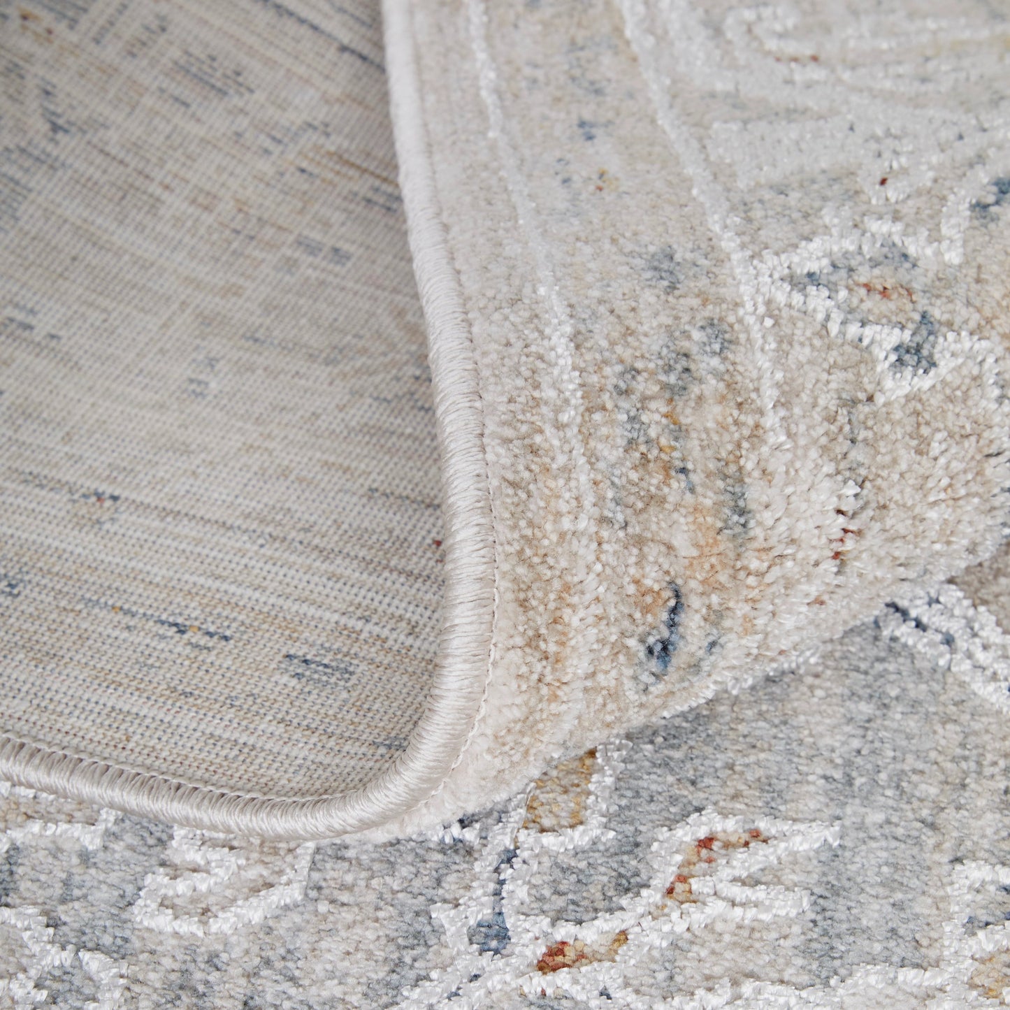 007 SI-2129582,SI-2129583,SI-2129584,SI-2129585,SI-2129586,SI-2129587 | Closeup | Pasha Transitional Rug - 39M5F by Feizy in ivory, taupe, blue. Made from polyester in a unique style.