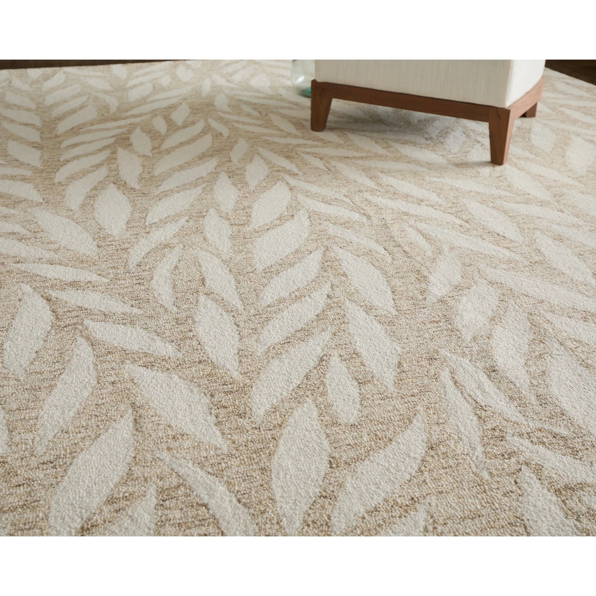 Wallace WAL8A37F Rug by Feizy in tan, ivory. Made from wool in a unique style.