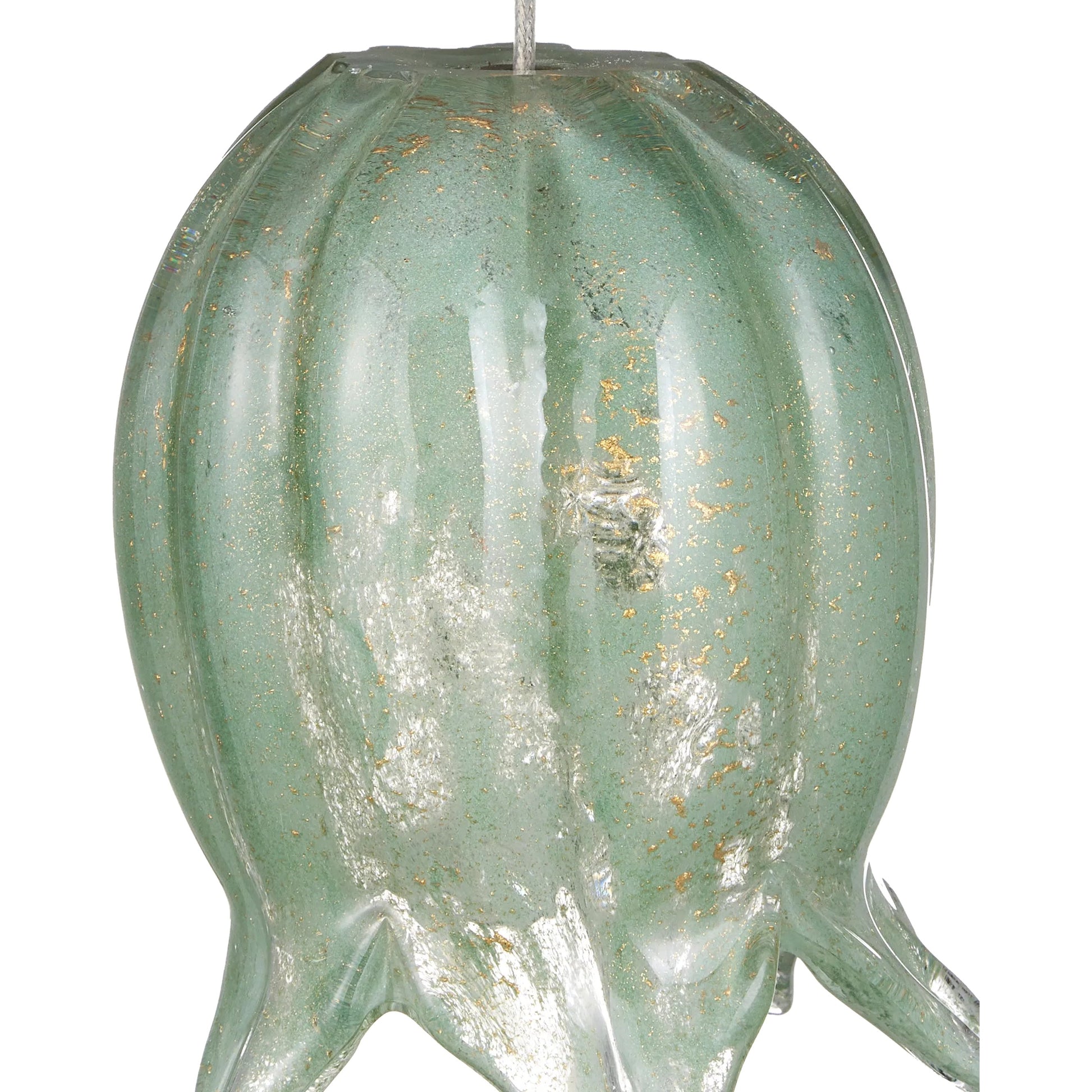 Polpo 3-Light Multi-Drop Pendant by Currey and Company. Made from art glass, metal in a modern style.