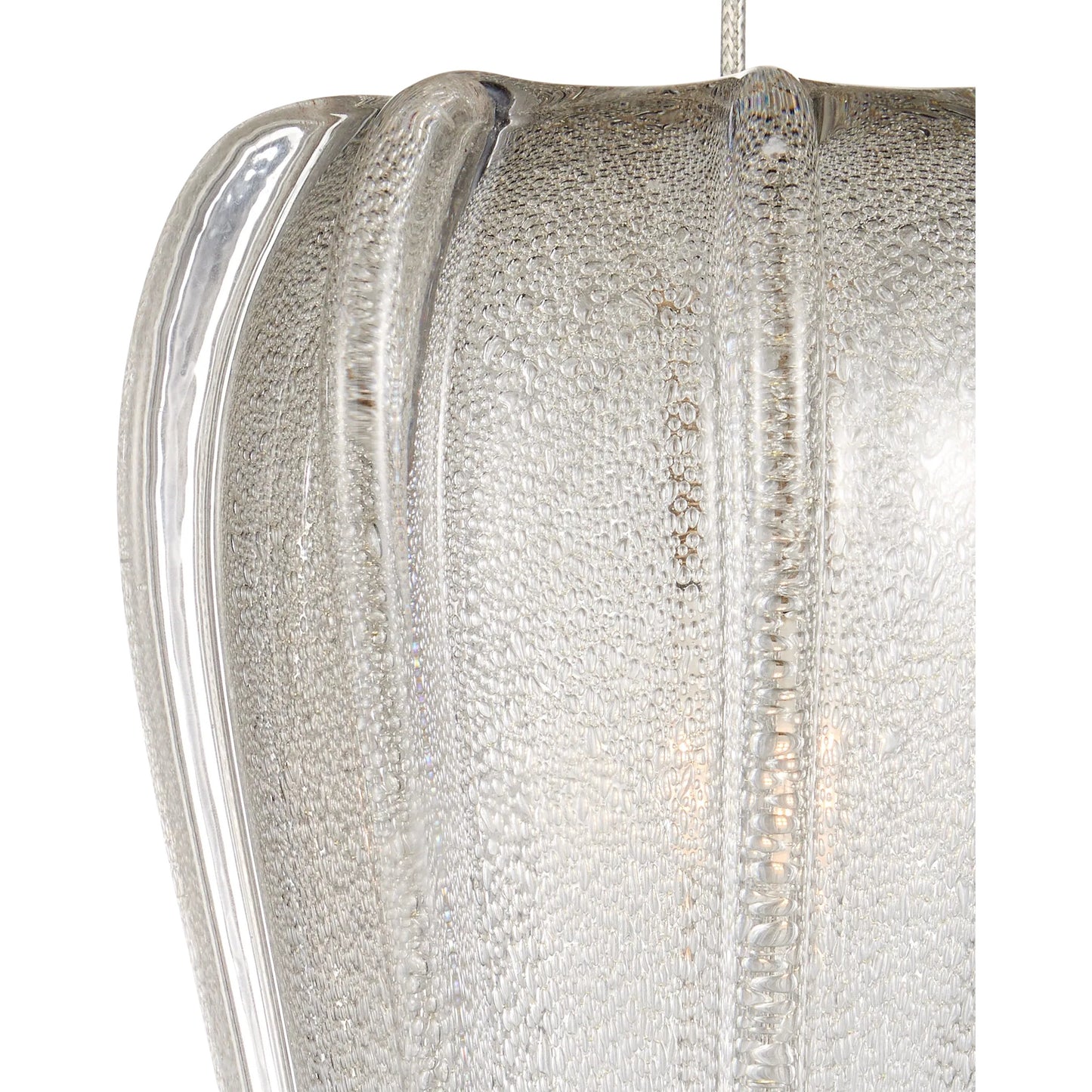 002 SI-2524260 | Closeup | Calmar Pendant by Currey and Company in opaque. Made from art glass in a modern style.