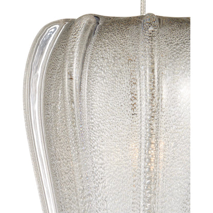 Calmar Pendant by Currey and Company in opaque. Made from art glass in a modern style.