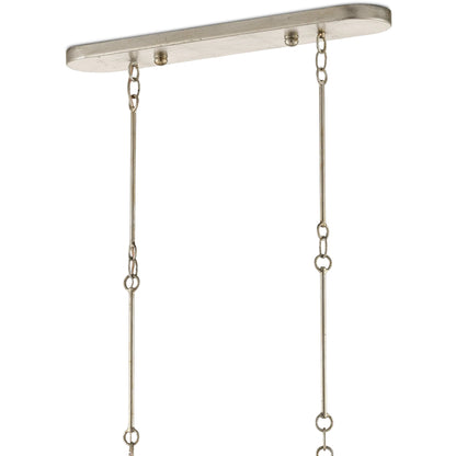 Grand Lotus Oval Chandelier by Currey and Company. Made from wrought iron in a modern style.