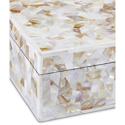 Uma Mother of Pearl Box Set by Currey and Company in natural. Made from mother of pearl in a modern style.