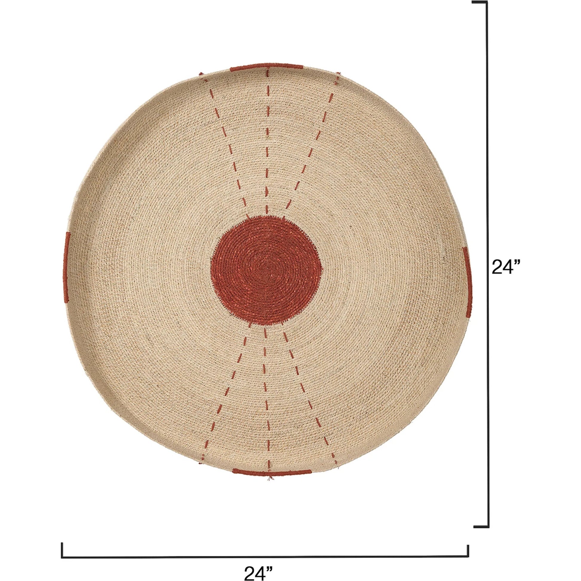 Sundial Wall Art by Jamie Young. Made from seagrass in a rustic style.