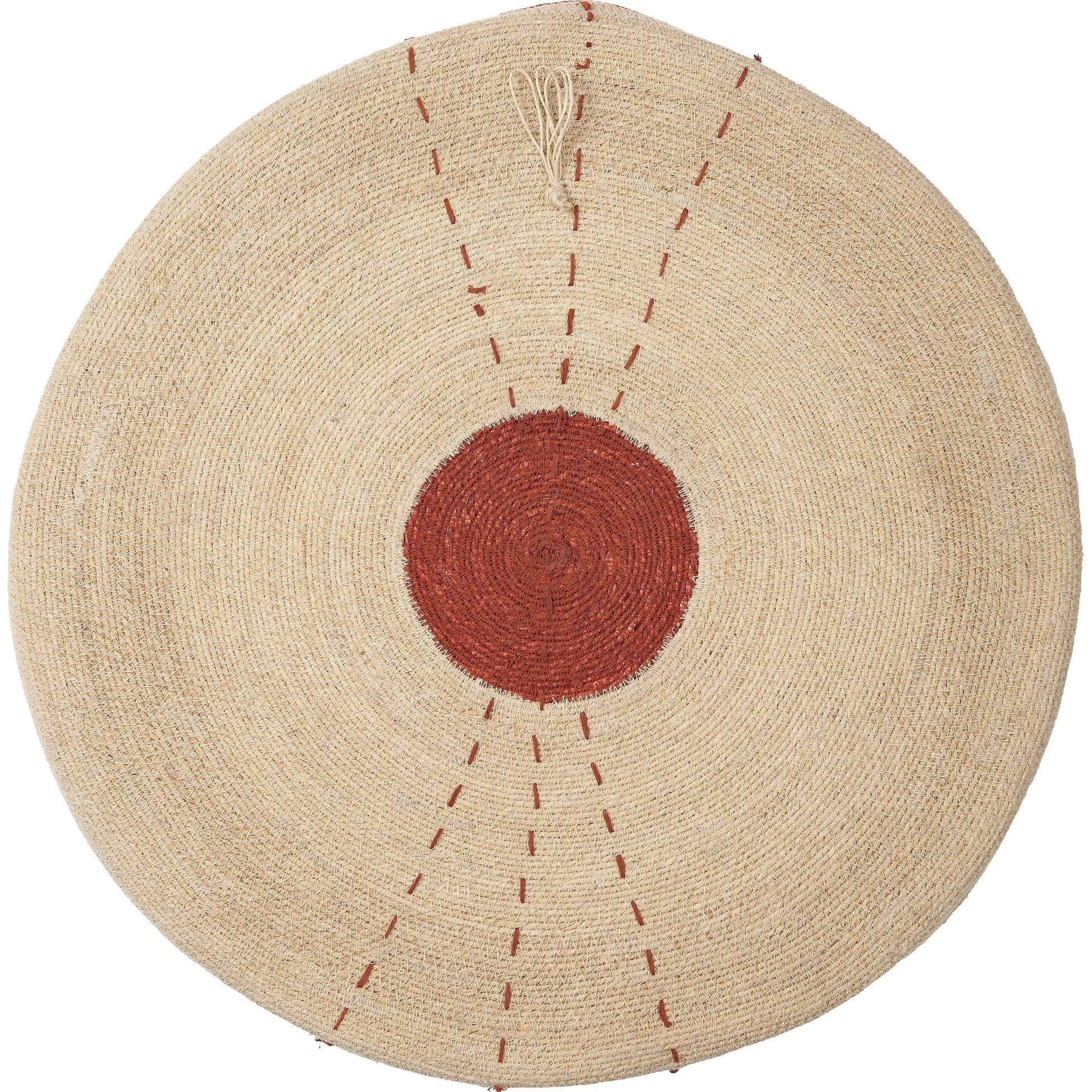 Sundial Wall Art by Jamie Young. Made from seagrass in a rustic style.