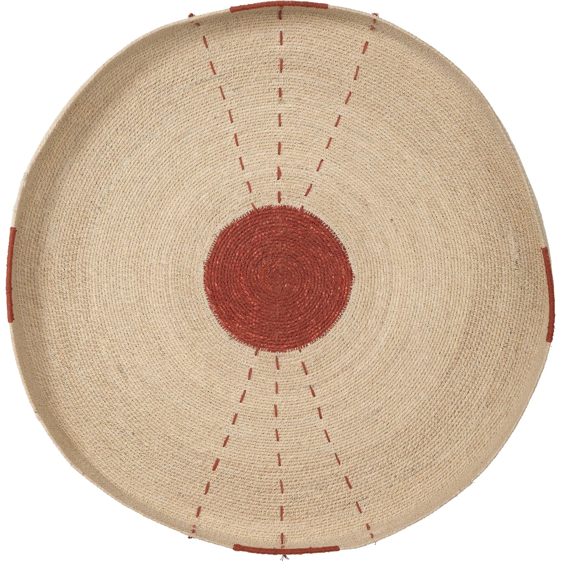 Sundial Wall Art by Jamie Young. Made from seagrass in a rustic style.