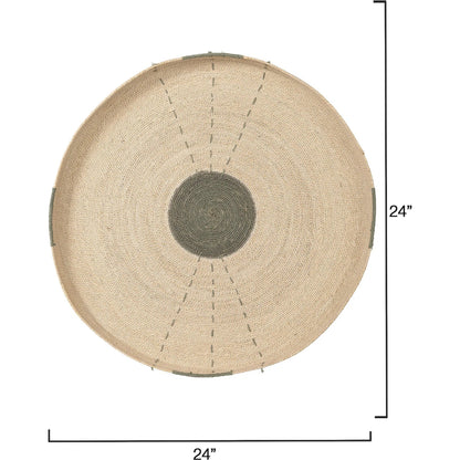 Sundial Wall Art by Jamie Young. Made from seagrass in a rustic style.
