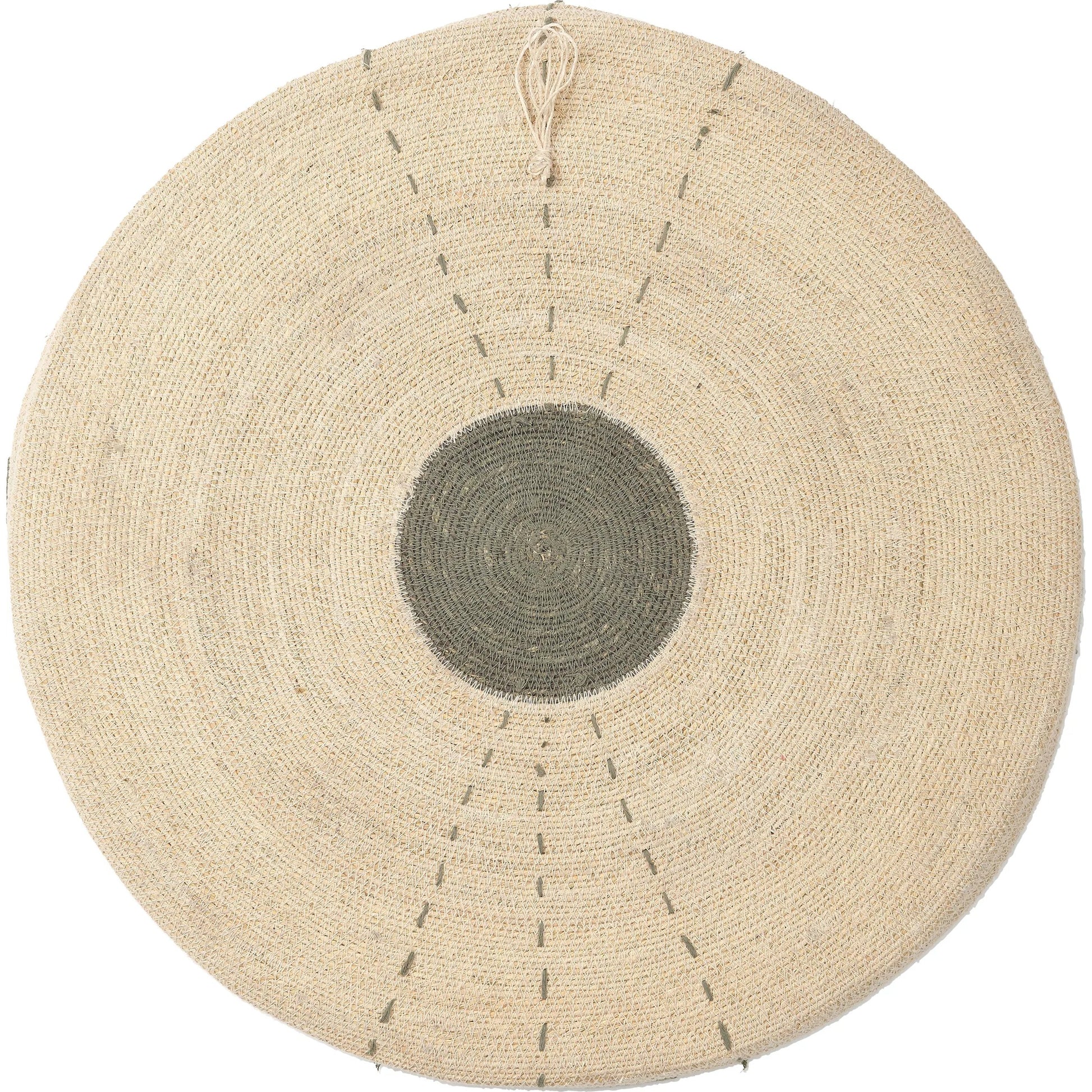 Sundial Wall Art by Jamie Young. Made from seagrass in a rustic style.