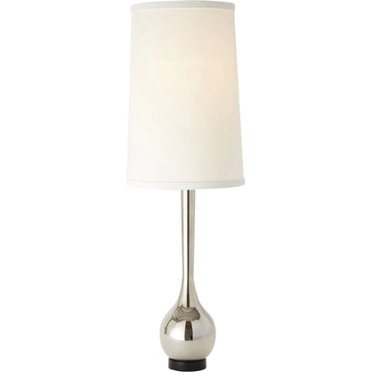 Bulb Vase Table Lamp by Global Views. Made from brass, black lime stone in a transitional style.