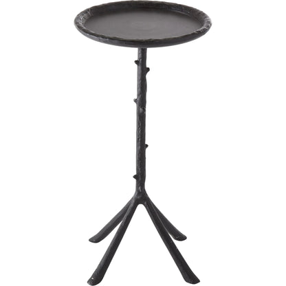 Mini Twig Table by Global Views in black powder coat. Made from aluminum in a rustic style.