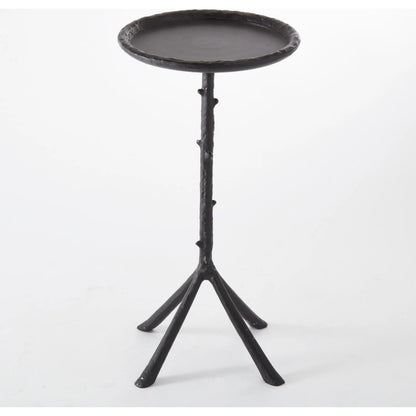 Mini Twig Table by Global Views in black powder coat. Made from aluminum in a rustic style.