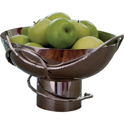 Twig Bowl by Global Views in nickel. Made from stainless steel in a modern style.