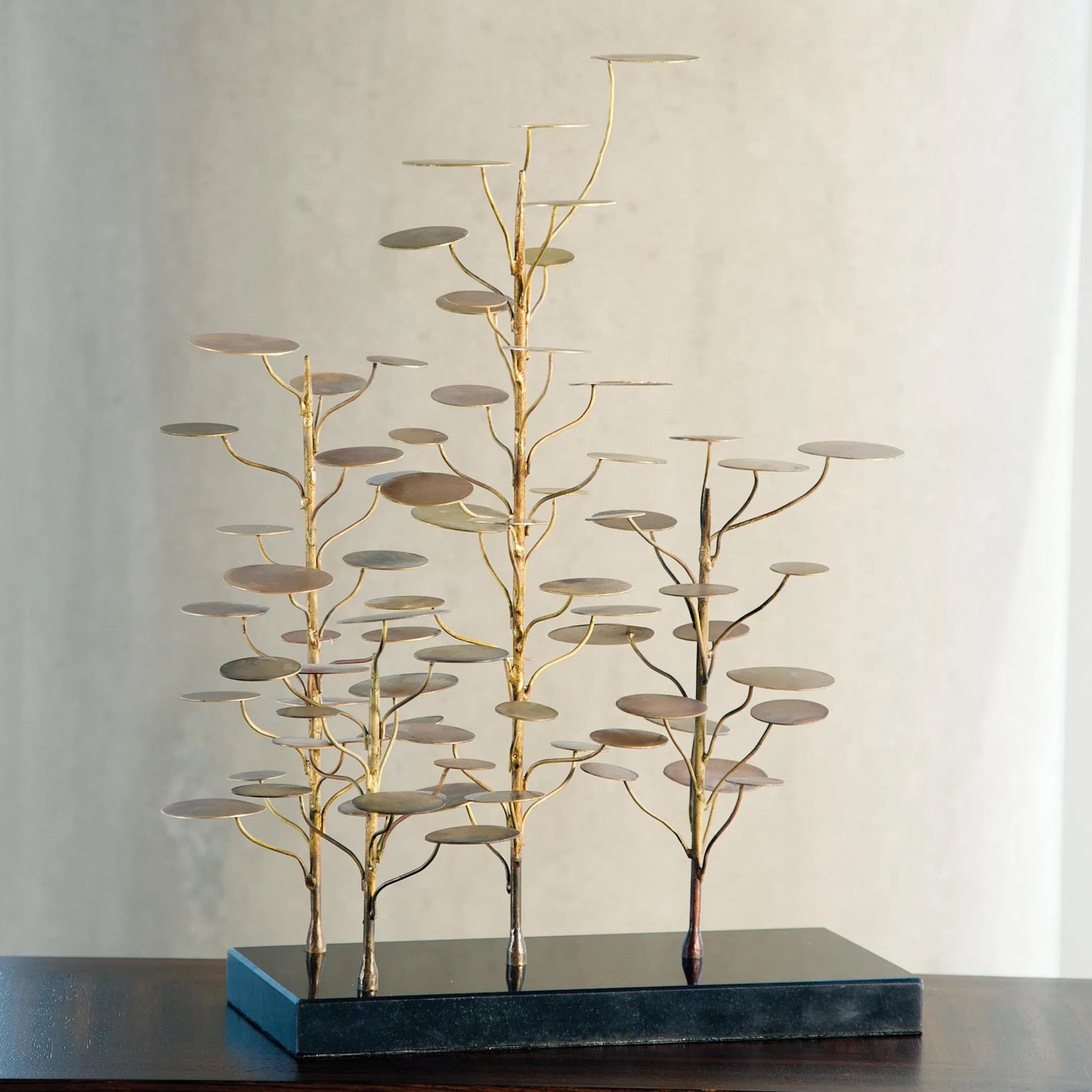 Eucalyptus Tree by Global Views. Made from brass in a eclectic & global style.