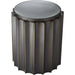 Fluted Column Table by Global Views. Made from stainless steel, tempered glass in a transitional style.
