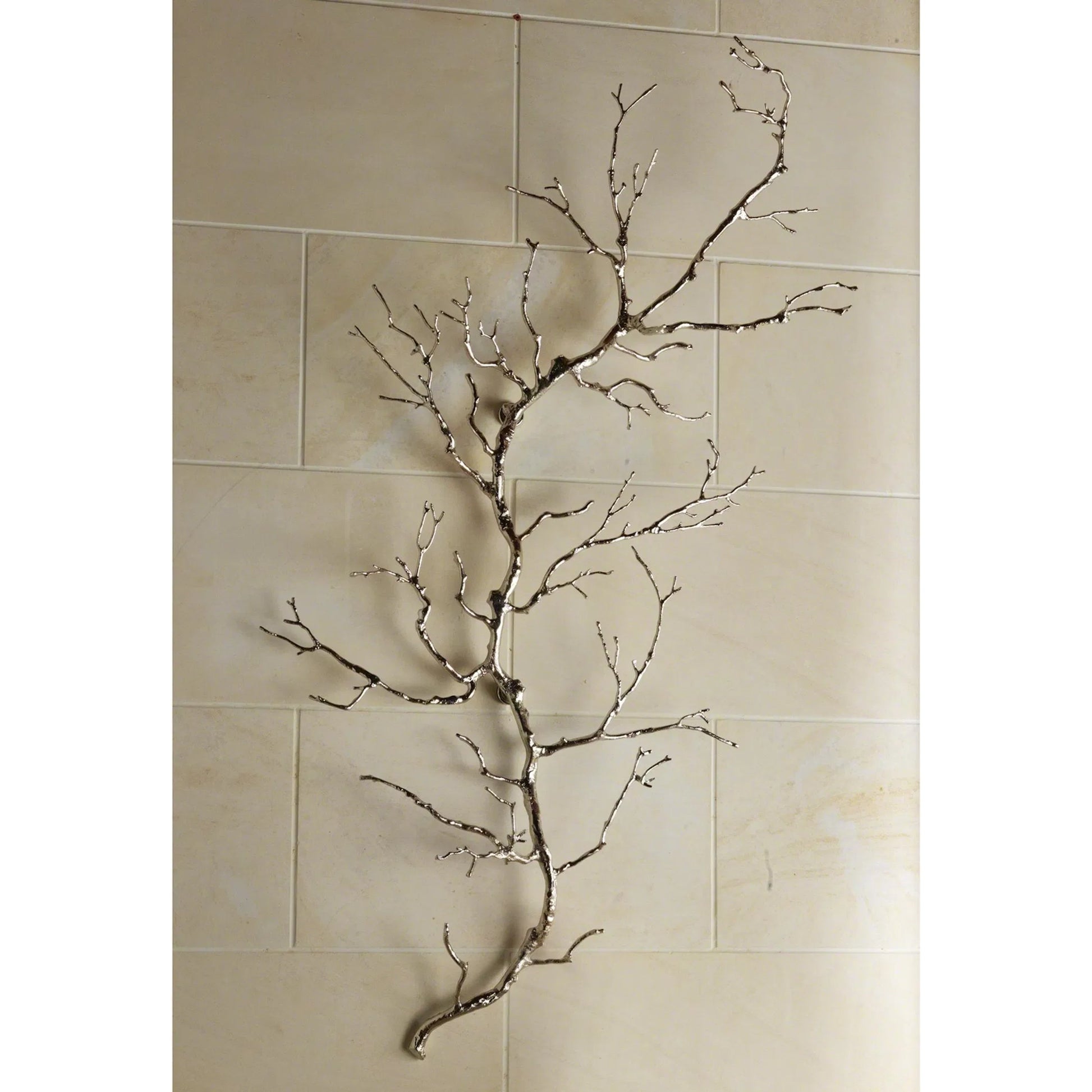 Twig Wall Art by Global Views. Made from brass in a modern style.