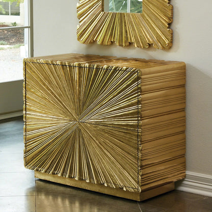 Linenfold Chest by Global Views. Made from mdf, brass in a eclectic & global style.