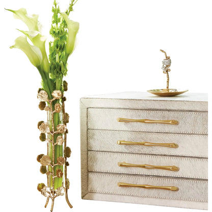 Bauhinia Bud Vase by Global Views. Made from brass, glass in a eclectic & global style.