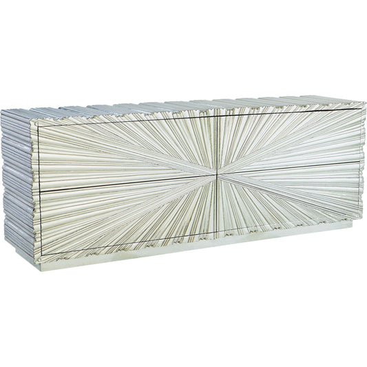 Linenfold Cabinet by Global Views. Made from mdf, brass in a modern style.