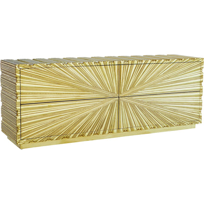 Linenfold Cabinet by Global Views. Made from mdf, brass in a modern style.