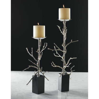 Twig Candle Holder by Global Views in brass. Made from brass, mild steel, cast iron in a modern style.