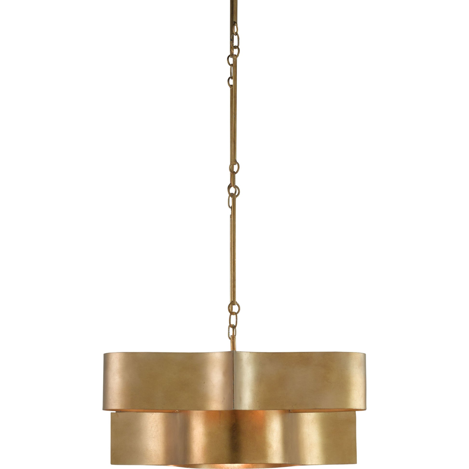 Grand Lotus Oval Chandelier by Currey and Company. Made from wrought iron in a modern style.