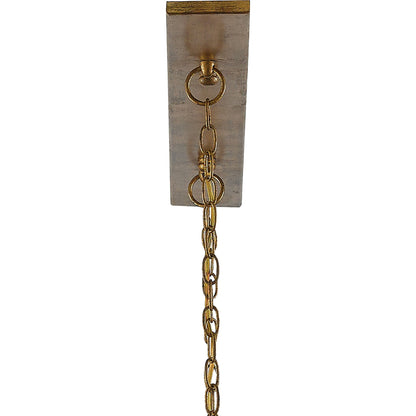 Maximus Chandelier by Currey and Company. Made from wrought iron, glass in a modern style.