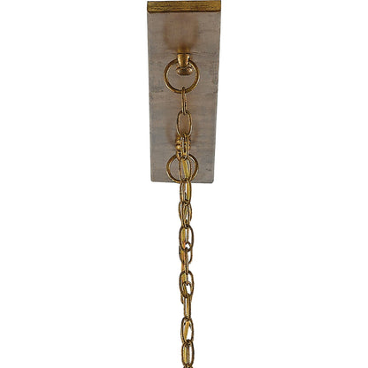 Maximus Chandelier by Currey and Company. Made from wrought iron, glass in a modern style.