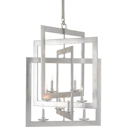 Middleton Chandelier by Currey and Company. Made from wrought iron in a modern style.