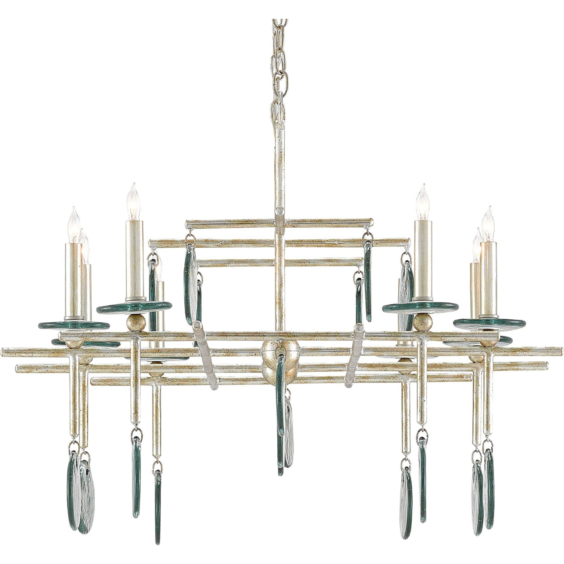 Sethos Rectangular Chandelier by Currey and Company. Made from unique in a modern style.