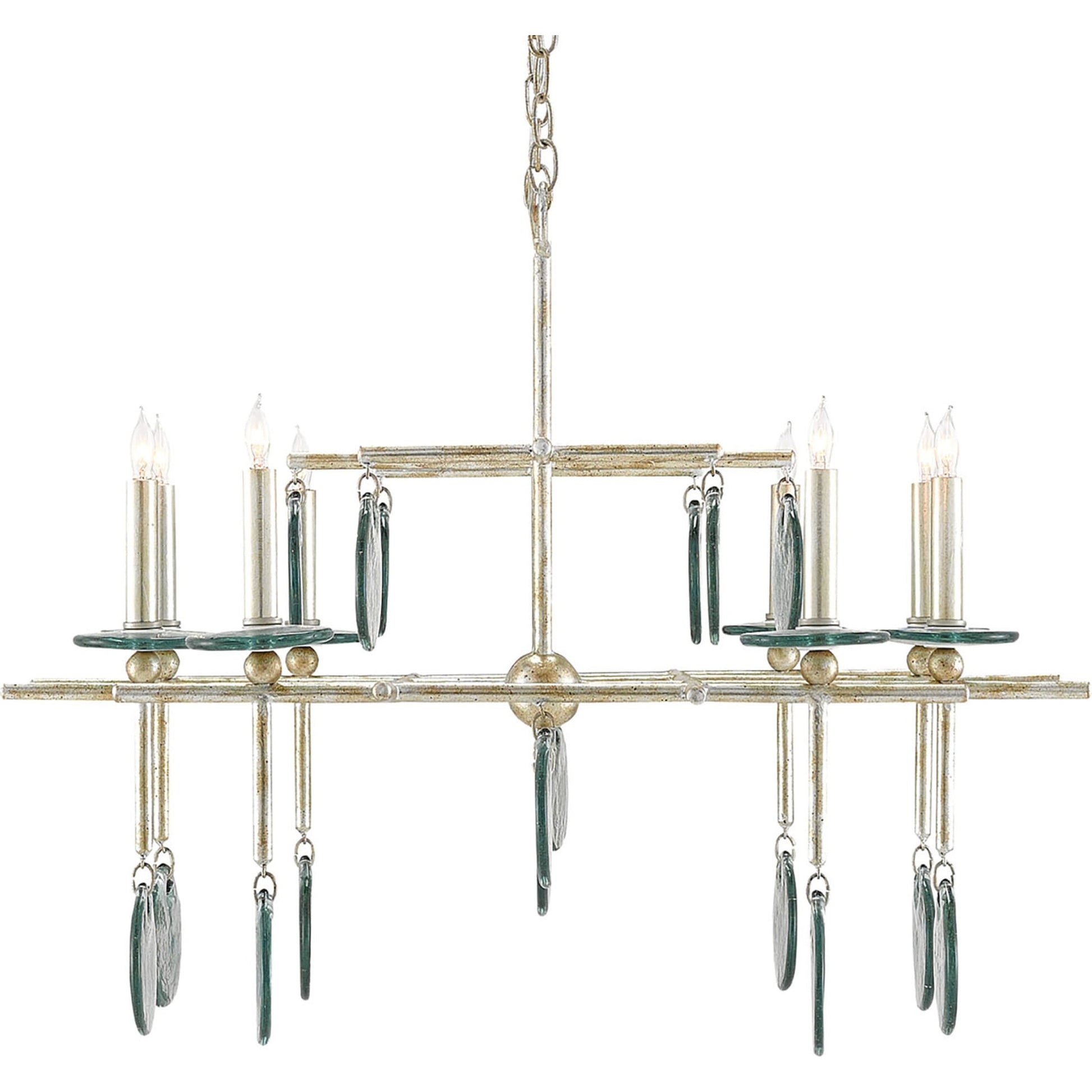 Sethos Rectangular Chandelier by Currey and Company. Made from unique in a modern style.