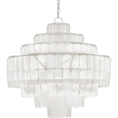 Sommelier Chandelier by Currey and Company. Made from wrought iron, bottle glass in a modern style.