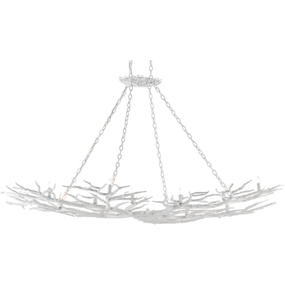 Rainforest Chandelier by Currey and Company in rustic bronze. Made from unique in a rustic style.