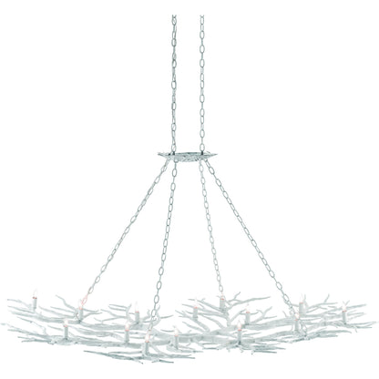 Rainforest Chandelier by Currey and Company in rustic bronze. Made from unique in a rustic style.