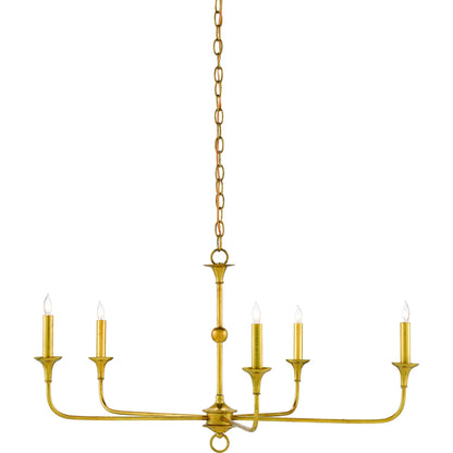 Nottaway Chandelier by Currey and Company. Made from wrought iron in a modern style.
