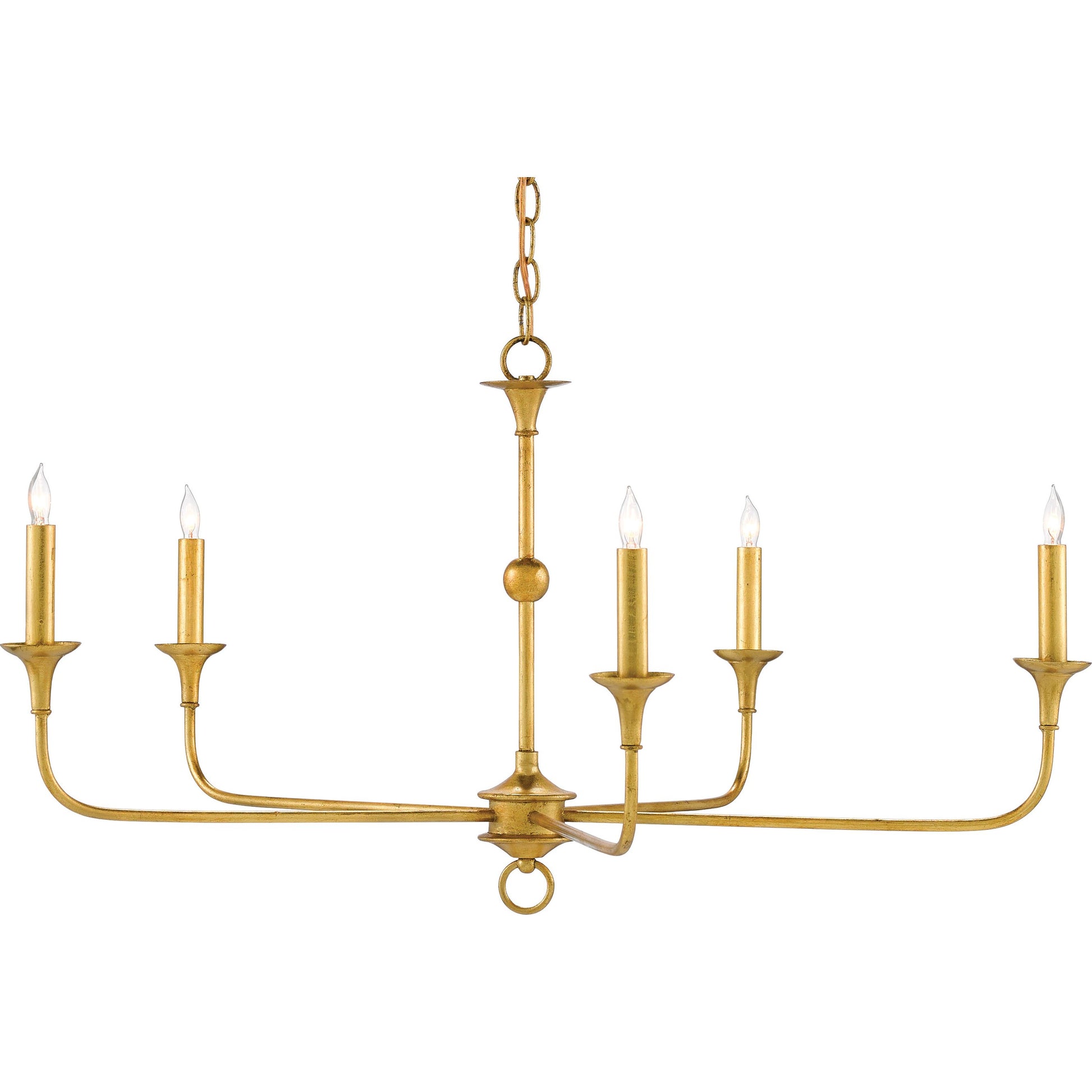 Nottaway Chandelier by Currey and Company. Made from wrought iron in a modern style.