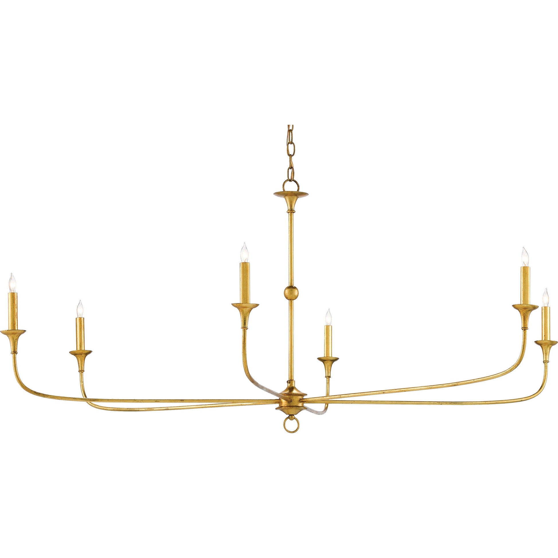 Nottaway Chandelier by Currey and Company. Made from wrought iron in a modern style.
